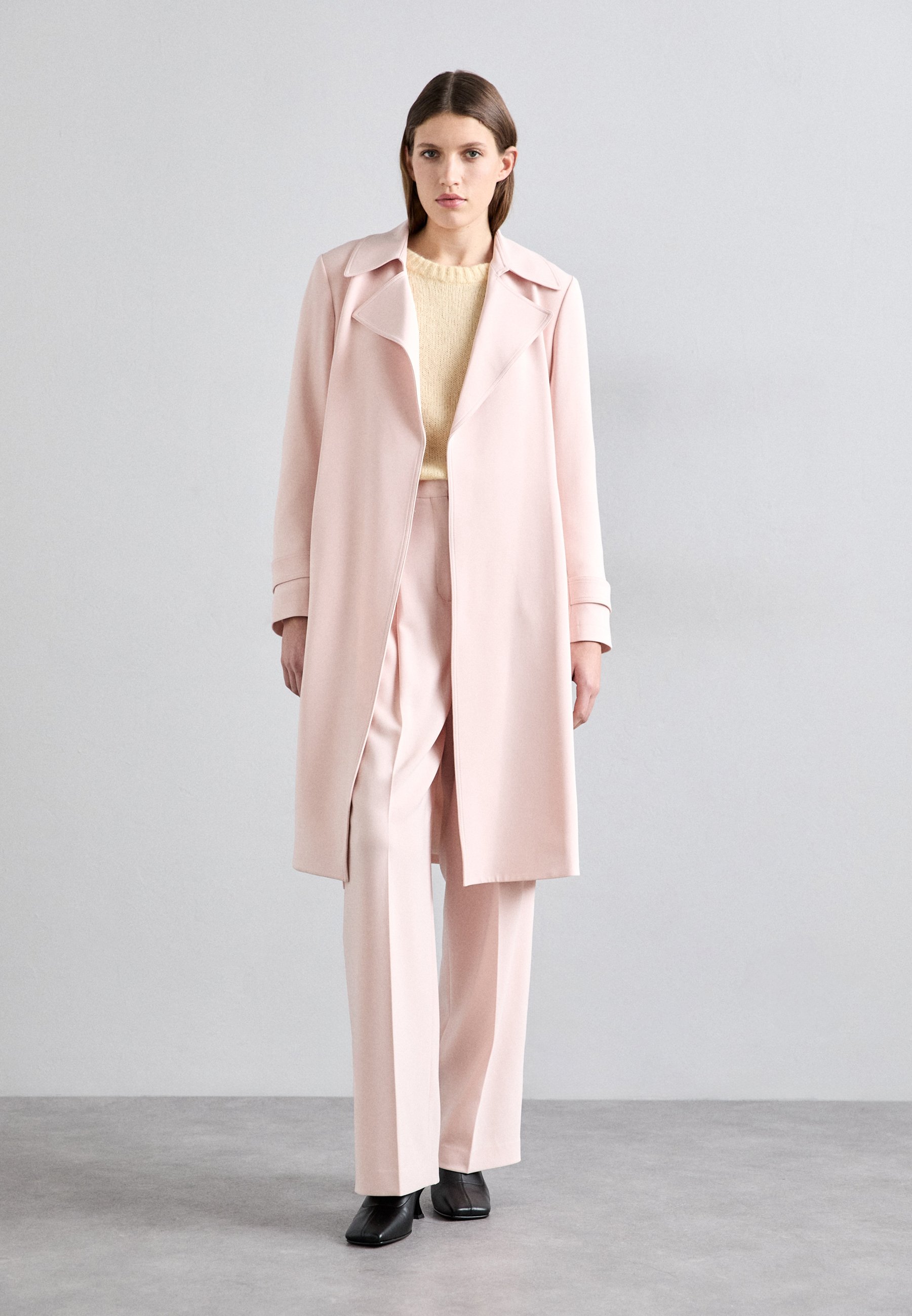 British classical long coat(pink)