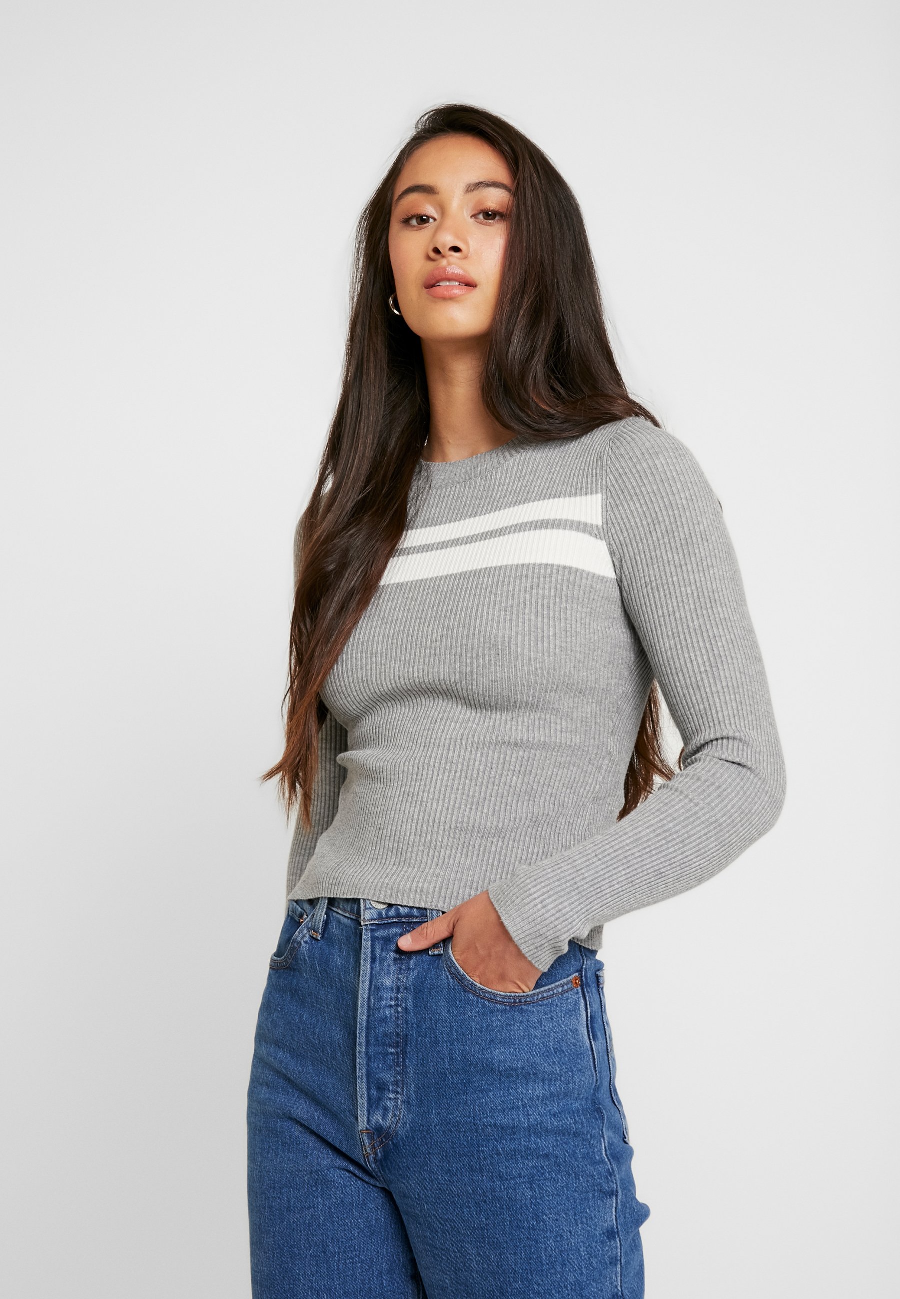 Even&Odd Strikkegenser greywhite Zalando.no Even&Odd Strikkegenser greywhite Zalando.no