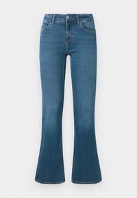 ONLBLUSH MID WAIST FLARED - Jean flare - dark blue denim