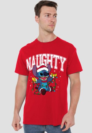 LILO AND STITCH NAUGHTY - Print T-shirt - red