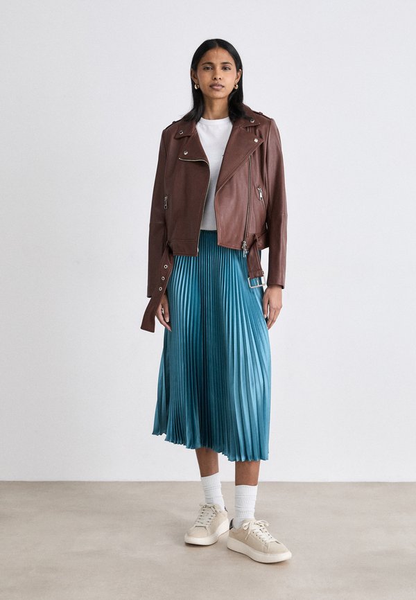 SAMELI - Leather jacket - rust copper2