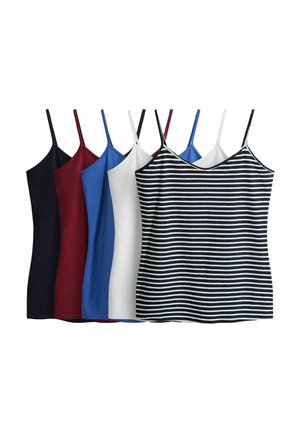 REGULAR FIT - 5 PACK THIN STRAP - Felső - navy red white blue stripe