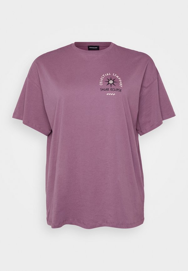 Print T-shirt - plum2