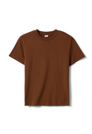 Stefanel, REGULAR FIT  - Basic T-shirt - dark brown
