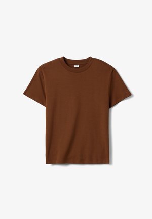 Stefanel, REGULAR FIT - T-shirt basic - dark brown