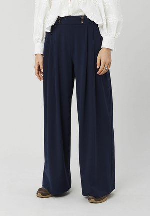 FLUIDE À PINCES - Pantalon classique - bleu foncé