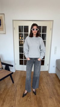 Hollister Co. ELYSIAN BACK BUCKLE BAGGY - Τζιν χαλαρής εφαρμογής - dark grey