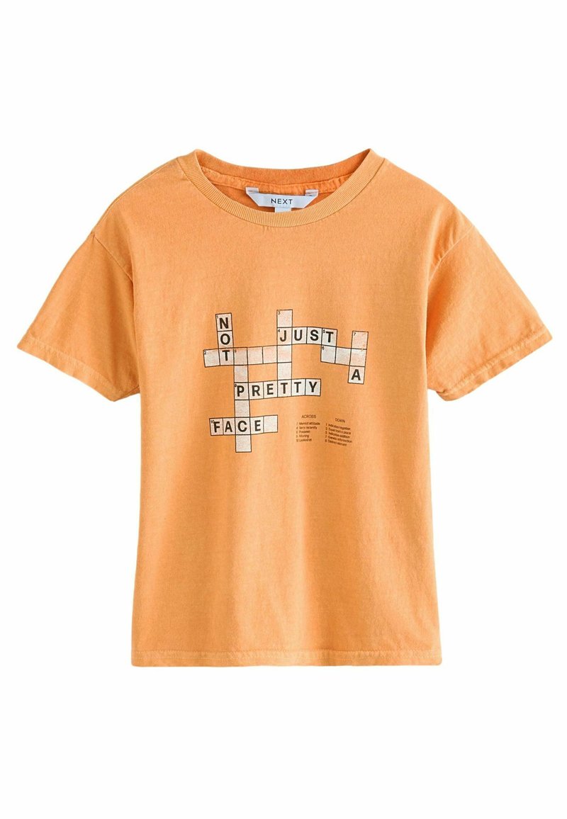 Next REGULAR FIT NOVELTY CROSSWORD PUZZLE GRAPHIC SHORT SLEEVE T