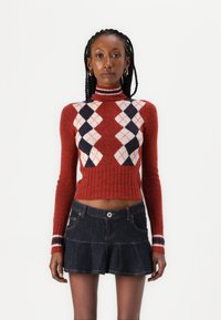 BDG Urban Outfitters ARGYLE  - Camisola - burgundy