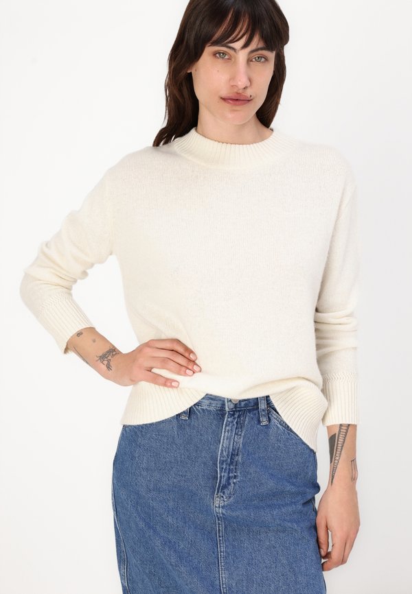 STAND COLLAR - Jumper - cream3