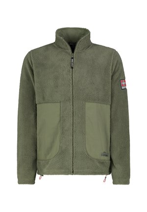 MIT STEHKRAGEN - Fleecejacke - dark green