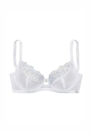 JETTE, JETTE BÜGEL-BH , BH MIT BÜGEL, SPITZEN-BH, ALS DESSOUS-SET KOMBINIERBAR - Underwired bra - weiß-blau