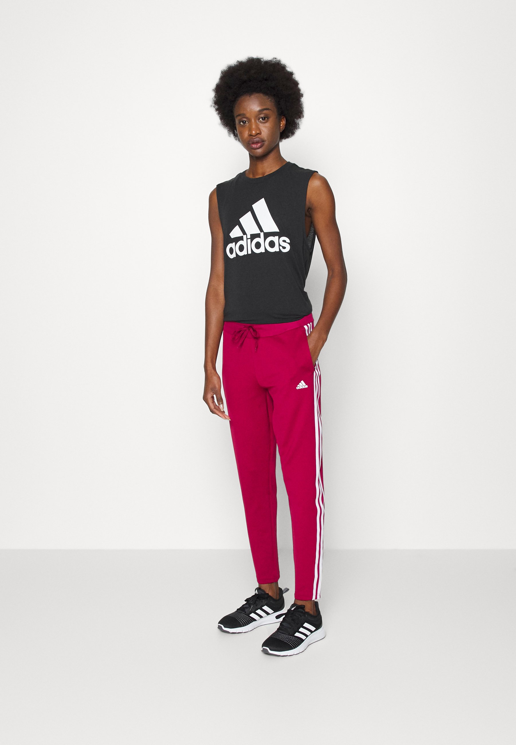 adidas Performance Pantaloni sportivi - legacy burgundy/white/rosso -  Zalando.it