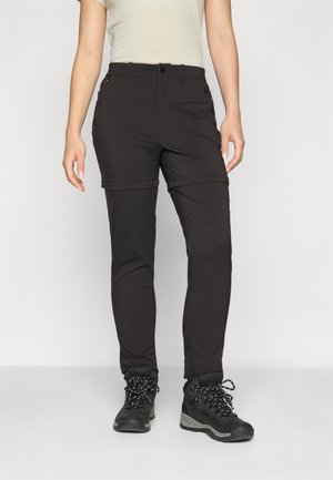 PANTS ZIP OFF REGULAR LENGTH ASCENT LIGHT - Hlače za na prostem - black