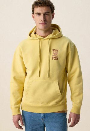 MIT ARTWORK-PRINT - Kapuzenpullover - gelb