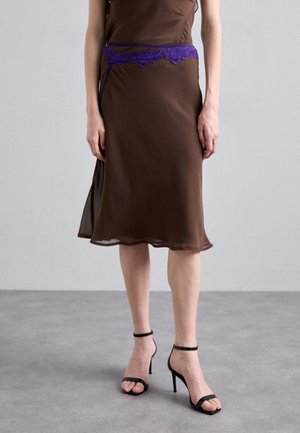 Vaillant DOUBLE LAYER SKIRT - Spódnica trapezowa - chocolat