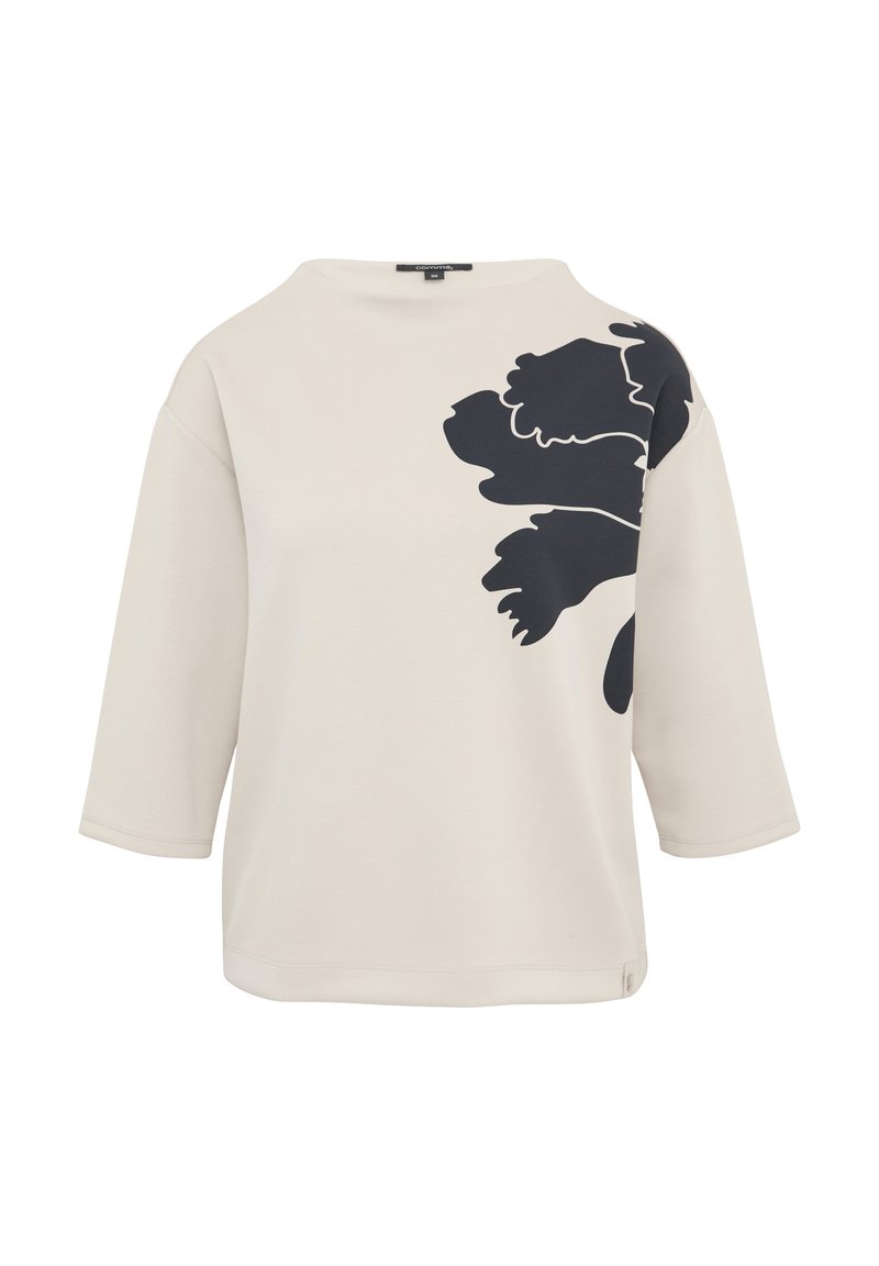 comma AUS LEICHTEM MIT 3/4-ÄRMELN Sweatshirt helles beige/sand