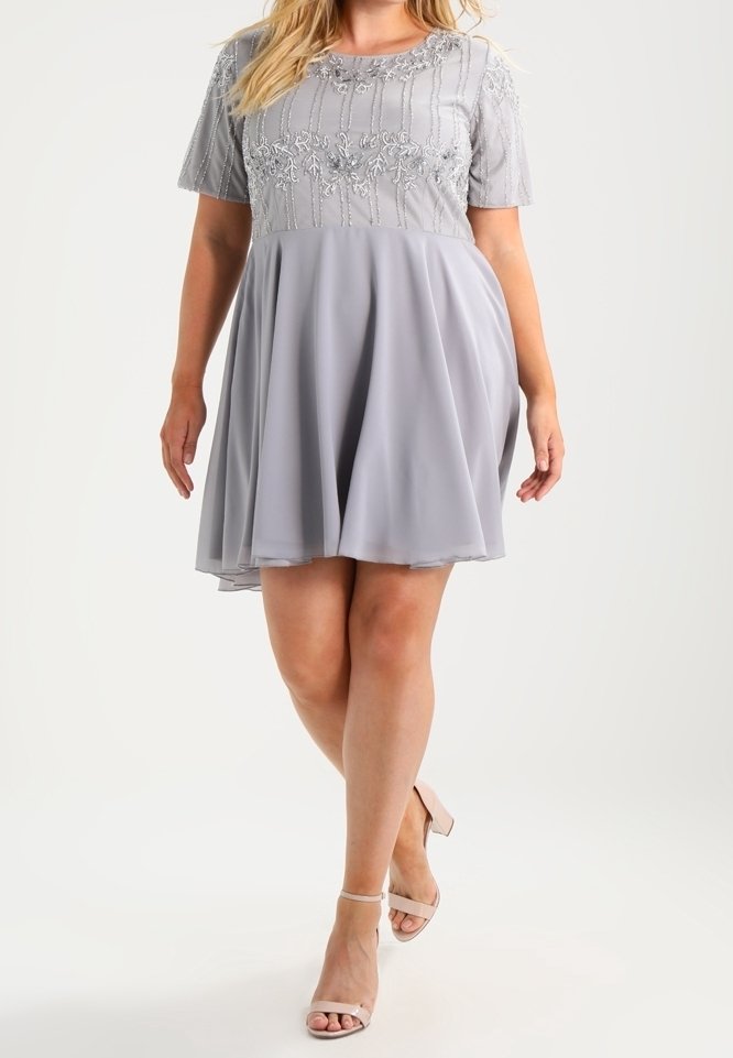 lace and beads grey dress & Curvy Cocktail / Party dress - light Winter Styles The Attico Lace And Size:Size N1 This dress features an