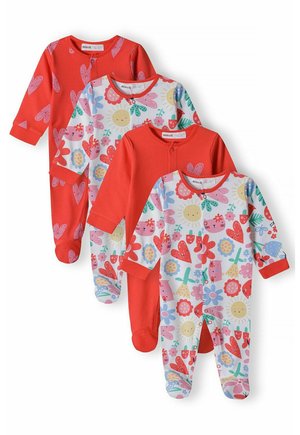 BABY SLEEPSUITS 4 PACK - Kruippakje - red white