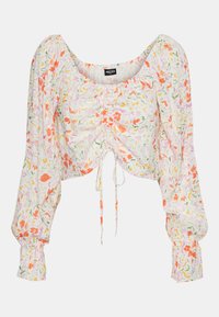 PCARINE CROPPED TIE - Bluză - cloud dancer