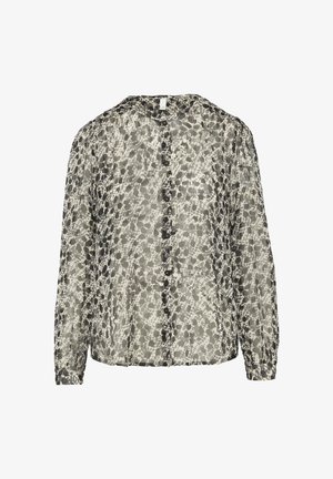 QS, TRANSPARENTE MIT ALL-OVER - Blouse - helles beige