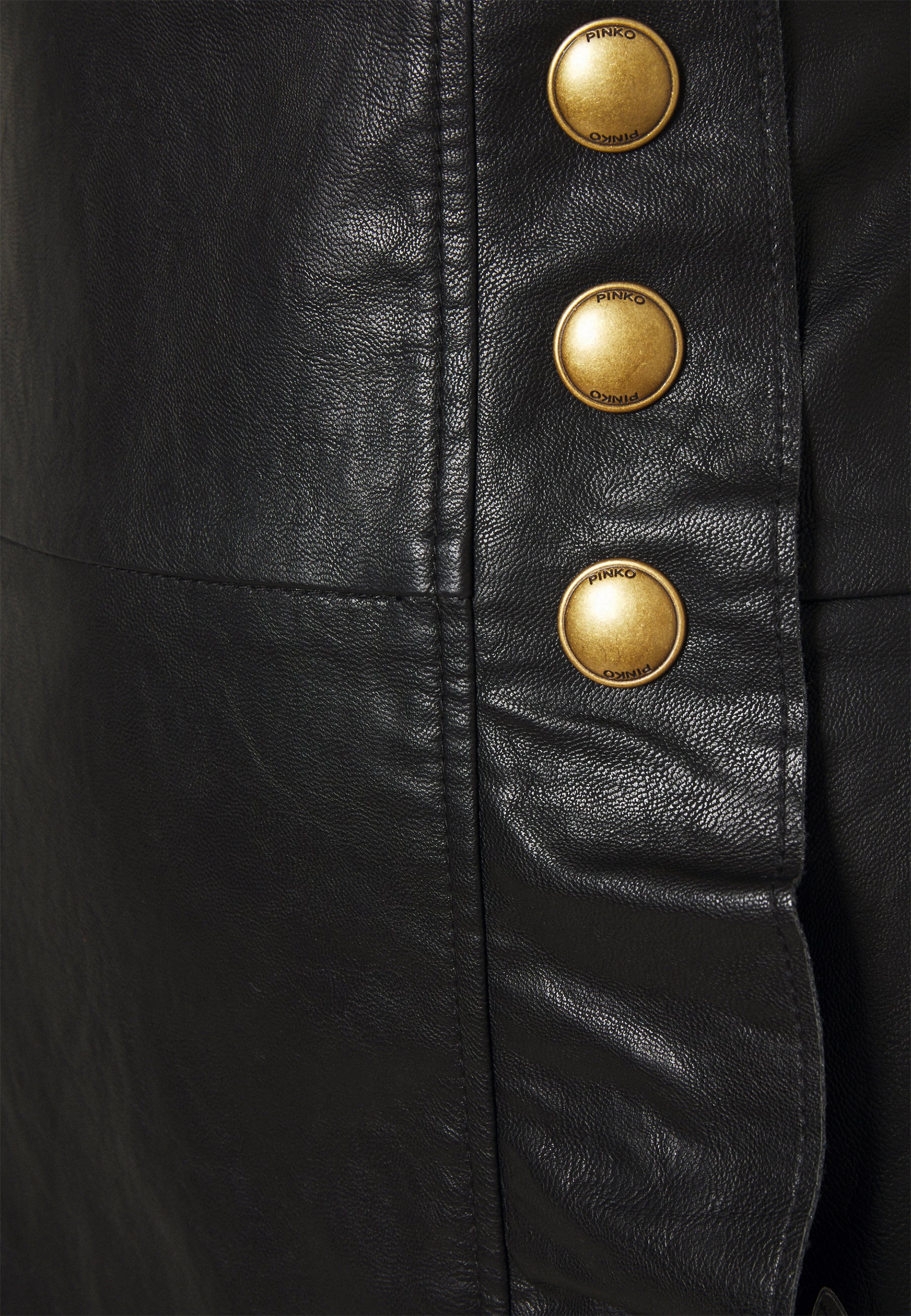 Pinko CHIACCHIERONE GONNA SIMILPELLE - Minigonna - black/nero - Zalando.it