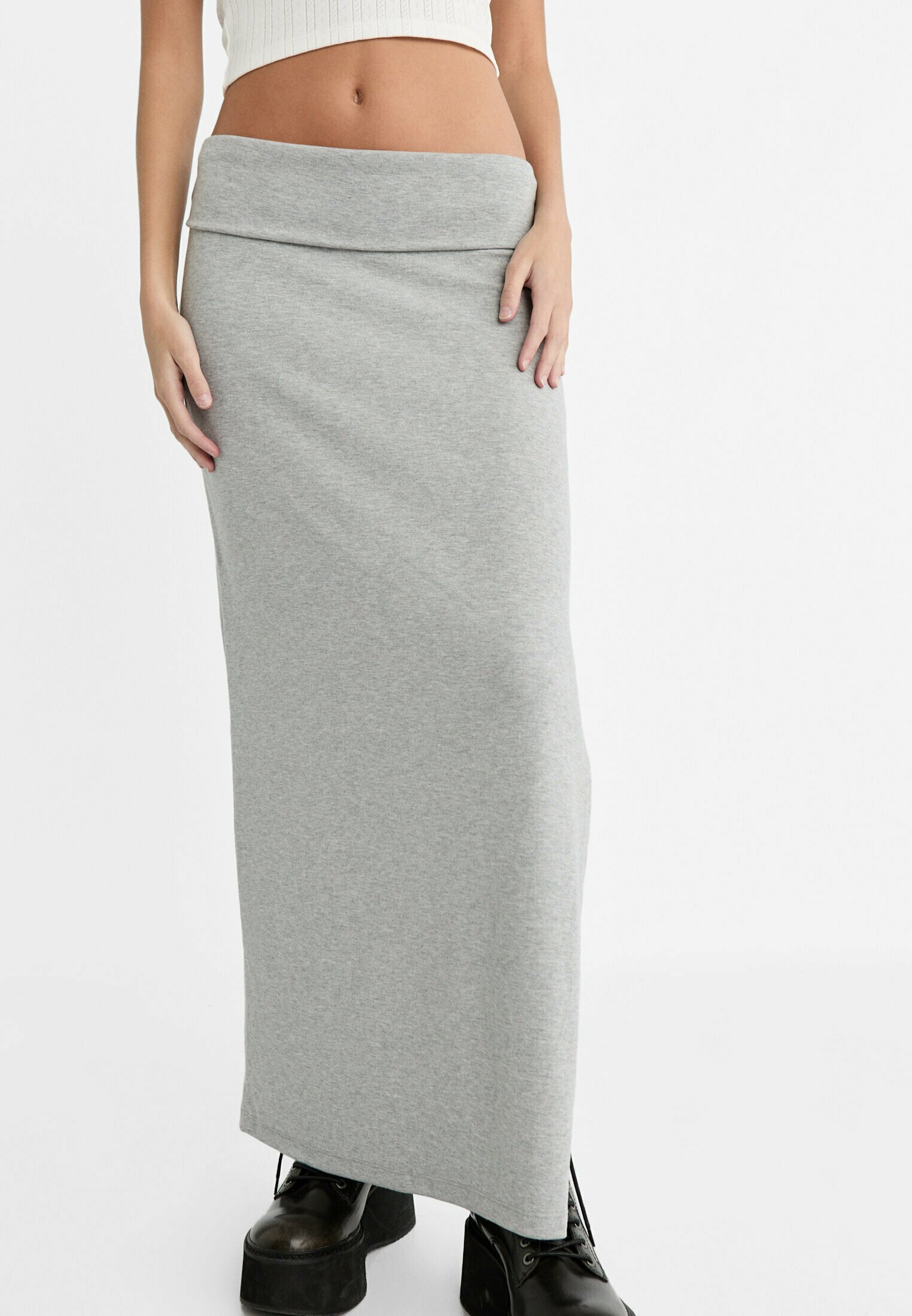 [OPEN YY] / ☆ 24FW FLY OUT MAXI SKIRT / GRAY Open Yy Fly Out Maxi Skirt - Grey | Editorialist