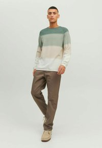 Jack & Jones JJEHILL CREW NECK  - Pulóver - granite green