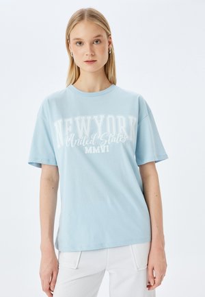SLOGAN PRINTED  - T-shirt print - blue