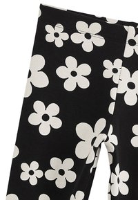 Next ANIMAL PRINT - Pajkice – hlače - black white floral print