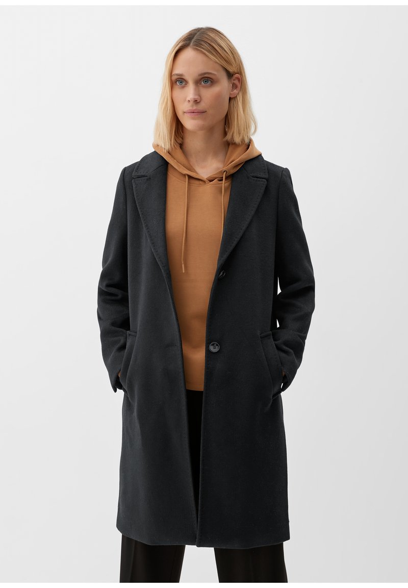 s.Oliver MIT REVERSKRAGEN - Mantel - black