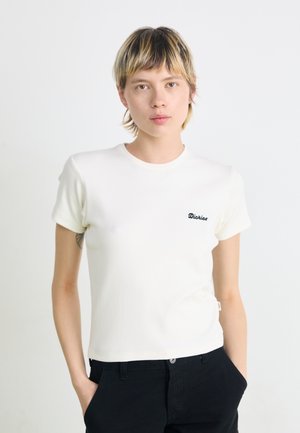 Dickies LEWISTOWN TEE - Paprasti marškinėliai - egret