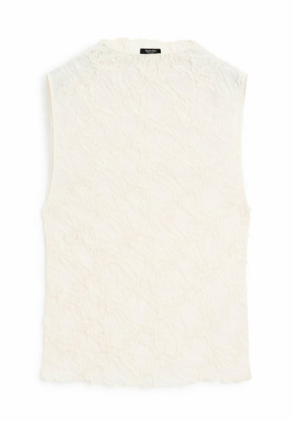 CREASED EFFECT FUNNEL NECK - Top - beige3