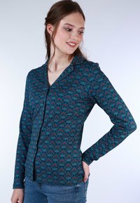 Lykka du Nord CELESTE RETRO FLOWER - Button-down blouse - navy