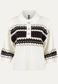 Shoeby Stickad tröja - white