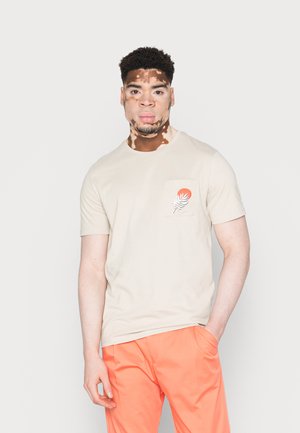 SUN LEAF STRAIGHT - Camiseta estampada - light grey