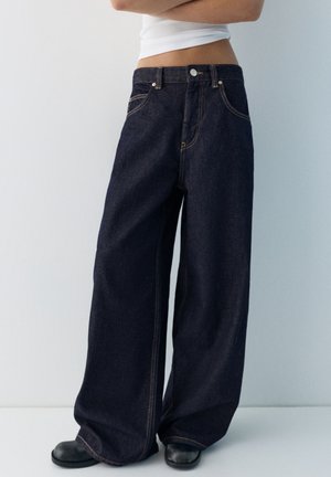 Vrečaste kavbojke - dark blue