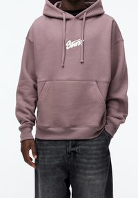 PULL&BEAR Felpa con cappuccio - bordeaux