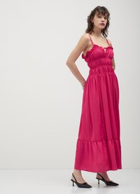 Calliope CORPETTO PUNTO SMOCK  - Robe longue - fucsia