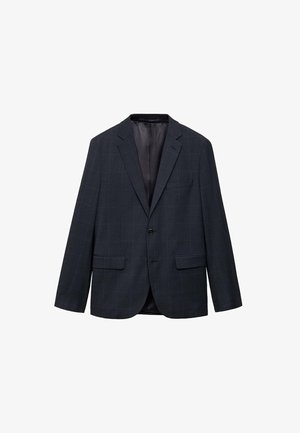 Dunkelblazer mit einem einzigen Knopf, geschlitzten Revers, zwei vorderen Taschen und einem glatten Innenfutter. Klassische Passform.