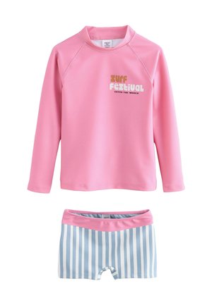 Next, REGULAR FIT - LONG SLEEVE SET   - Costume da bagno - pink blue surf graphic