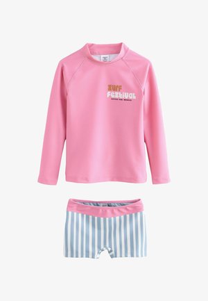 Next, REGULAR FIT - LONG SLEEVE SET - Costume da bagno - pink blue surf graphic
