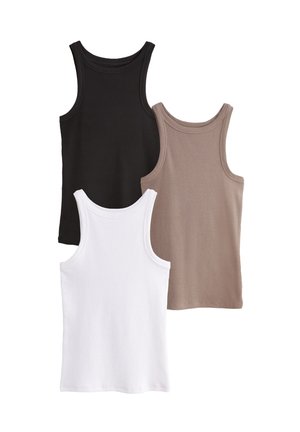 THE SET 3 PACK RACER - Viršus - black taupe brown white