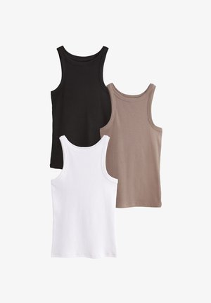 3 PACK RACER - Viršus - black taupe brown white