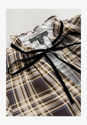 Next PETITE FIT LONG SLEEVE - Vapaa-ajan mekko - brown check
