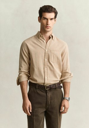 GANT, REG WINDBLOWN FLANNEL CHECK SHIRT - Hemd - caramel brown