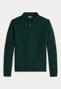CASHMERE POLO-COLLAR SWEATER - Neule - moss agate