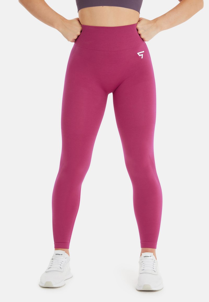 SQUATPROOF SCRUNCH DELUXE HIGH WAISTED - Tajice-hlače - red