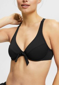 Esprit - MIT KNOTENDETAIL - Bikinitop - black Miniatuurafbeelding 1