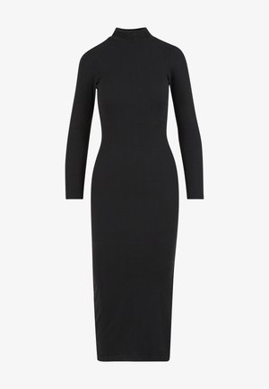 Urban Classics LONGLSEEVE MOCKNECK - Laisvo kirpimo suknelė - black